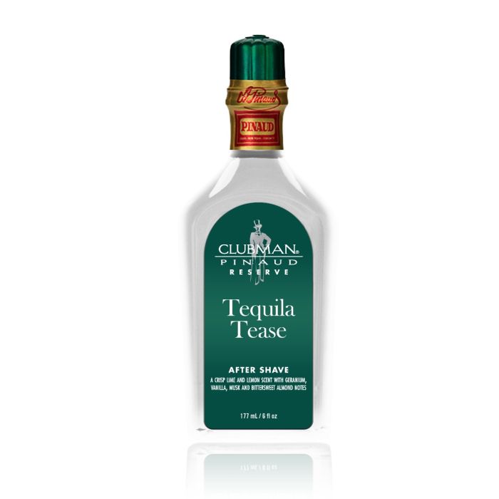 Revigorant et excitant, notre parfum après-rasage Tequila Tease crée des notes vives et nettes de citron vert effervescent et de feuilles vertes enrichies de notes d'herbes et de géranium aux accents de rose et de citron.