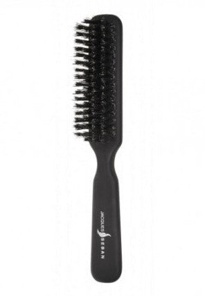 Plate brosse à cheveux sanglier JACQUES SEBAN Brosse en poils de sanglier professionnelle. Jacques SEBAN Brosse plate à cheveux Poils de sanglier pur Manche en matière plastique 5 places.